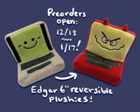 Image 1 of Edgar the Computer! 6” REVERSIBLE PLUSH! (Preorder)