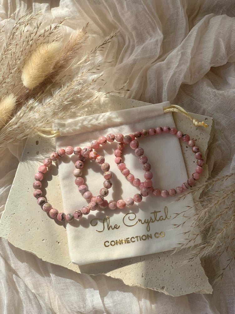 Image of Rhodochrosite Bracelets sml beads