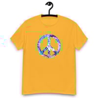 Image 7 of Unisex classic tee, Tie Dye Peace Sign Retro tee