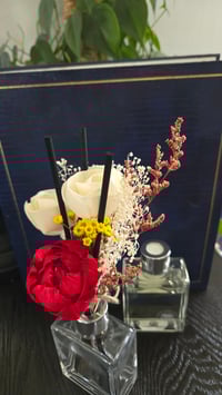 Image 4 of Dainty Collection:Roped Red Peony and White Roses Floral Reed Diffuser