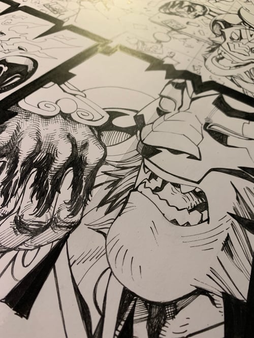 Image of MONKEY PRINCE #6 pg 16-17 original art