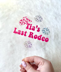 Acrylic Hen Do Last Rodeo Cake Topper 