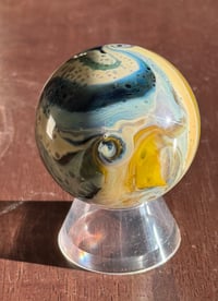 Image 2 of Blue and Caramel Junk Planet Marble 