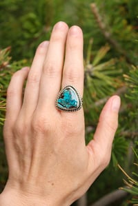 Image 5 of Triangle QinGu Turquoise Ring
