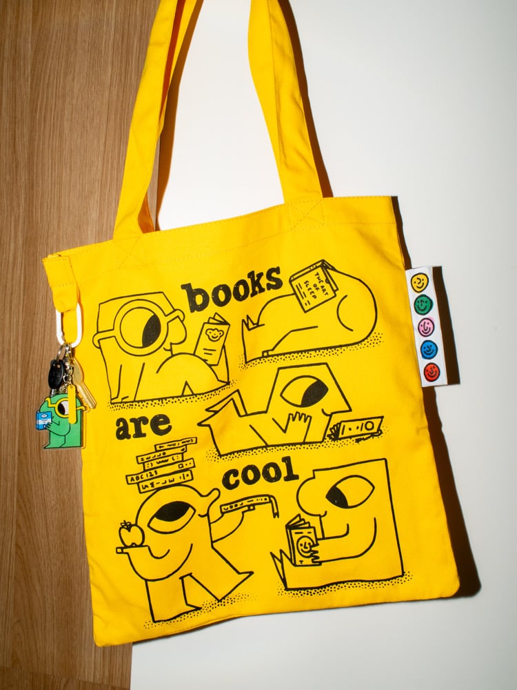 Image of Books Are Cool - Deluxe Tote PRE-ORDER