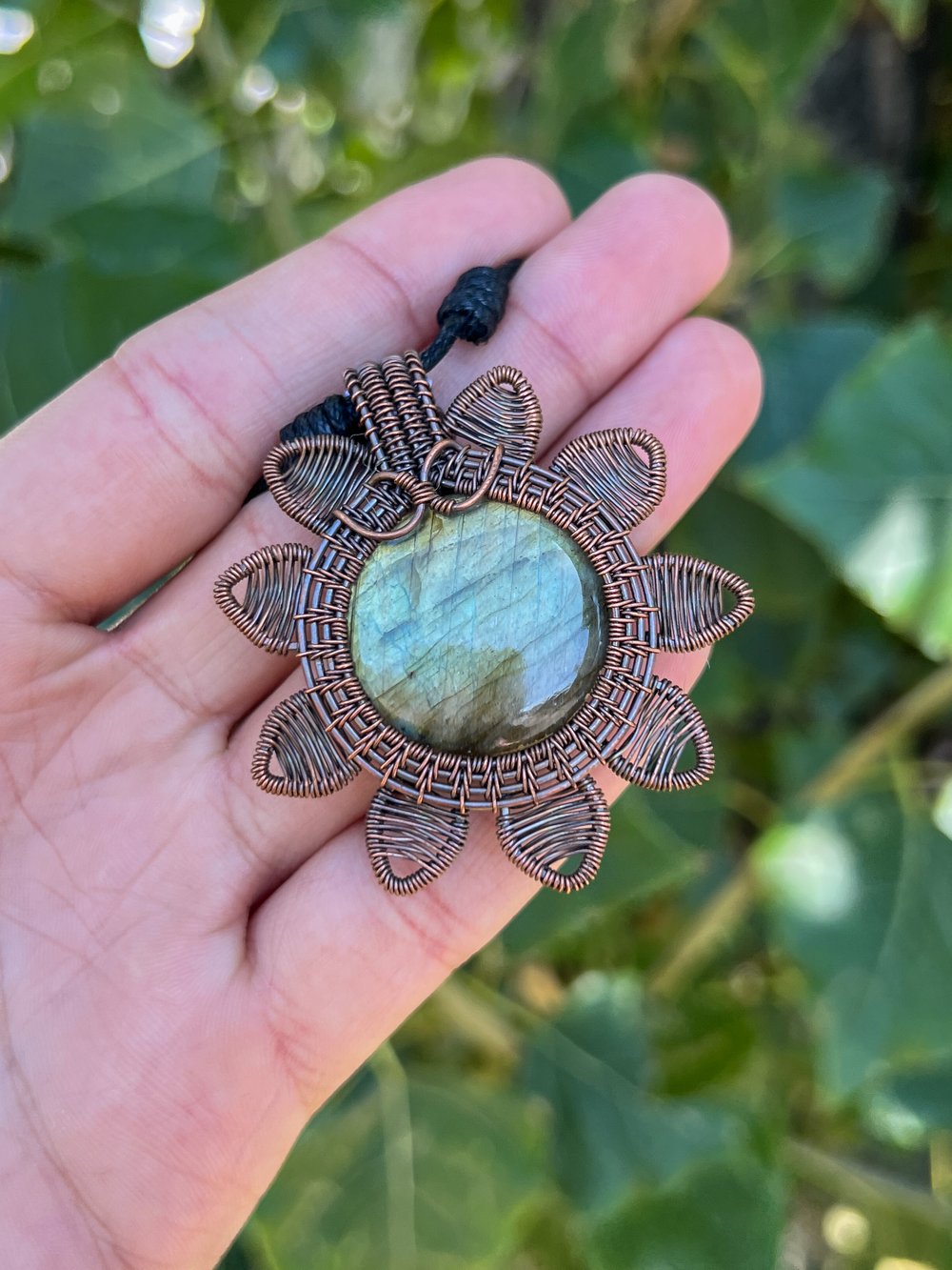 Image of Labradorite - Flower Pendant 2