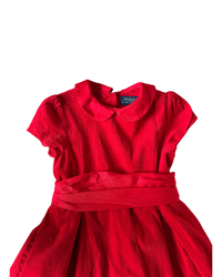 Image 1 of Ralph Lauren red corduroy dress
