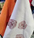 Dish Towel with Roses in Burgandy Ink Image 3