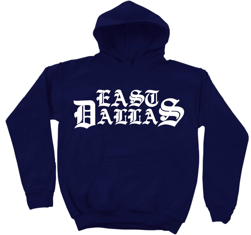 Image of EAST DALLAS HOODIE (NAVY)