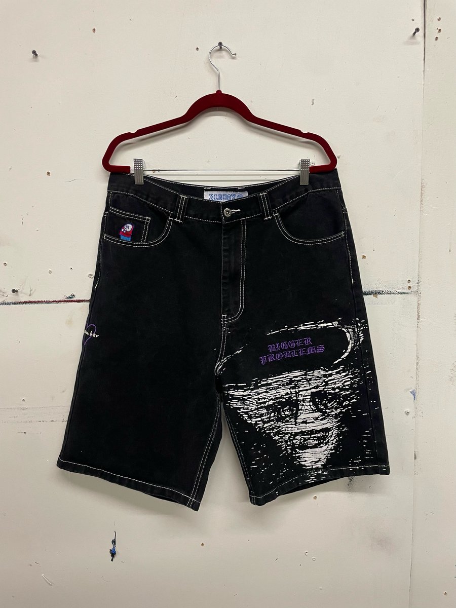 Image of Big boy bigger problems denim shorts 1/1