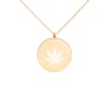 Fall Leaf Disc Necklace
