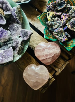 Image of Large Puff Rose Quartz Heart