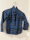 Burberry dark blue button up shirt 