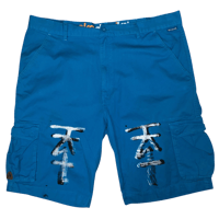 Image 1 of SZ 46 BAGGY BLUE AKADEMIKS SHORTS (1/1)