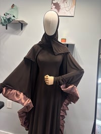 Image 2 of Satin ruffled kaftan