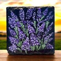 Image 7 of Wildflower Painted Slate Coaster Set