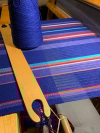 Image 2 of Handwoven Cotton Towel-Blue Jewel