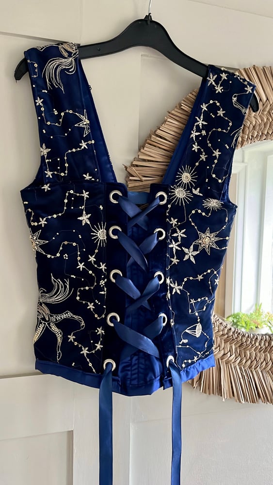 The V neck Midnight corset Handmade Top