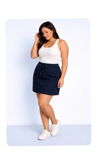 Image 1 of New size 18 LiverPool L.A. Dark Denim Skort #805*15