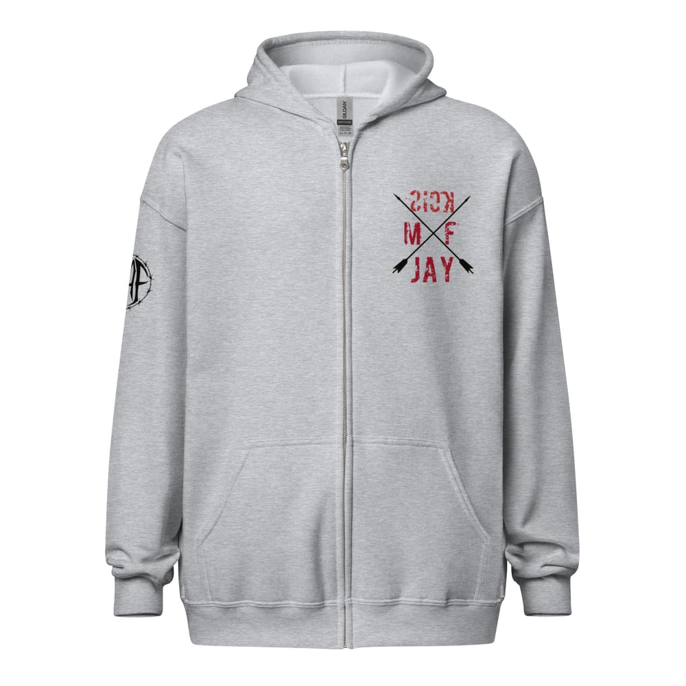 Hostile AF heavy blend zip hoodie