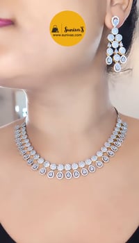 Image 1 of Noora CZ Australian Diamond Necklace Set