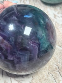 Image 3 of XXL 20LB RAINBOW FLUORITE SPHERE -CHINA- B