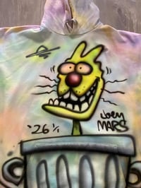 Image 2 of 1/1 Airbrush Hoodie on a 2XL Dyed Hoodie