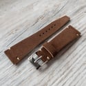Vintage Style Suede leather watch strap - Brown