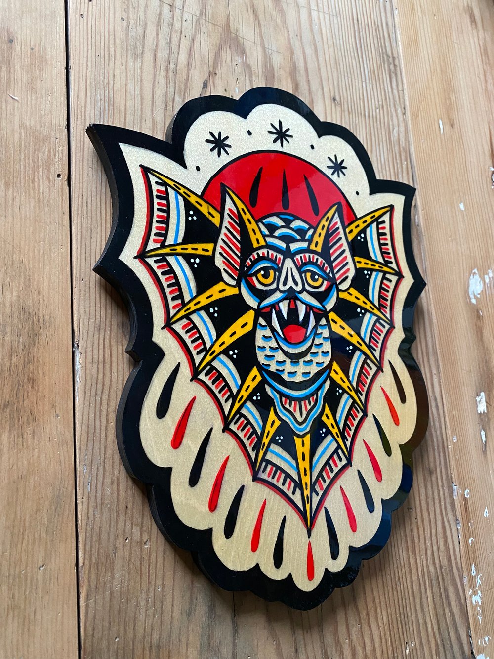 Bat / Acrylic on Wood