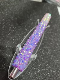 Image 1 of Lavender & White Rhinstone Pen