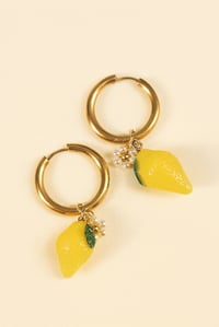 Créoles en acier inoxydable Citron 