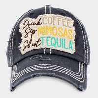Image 5 of Drink Coffee, Sip Mimosas, Shoot Tequila Vintage Baseball Cap