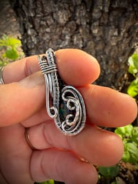 Image 2 of Black Opal Wrapped in Sterling Silver