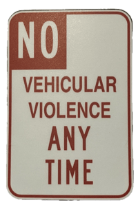 No Vehicular Violence Sticker