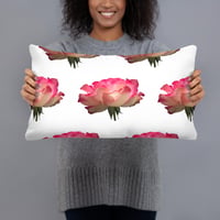 Image 2 of Basic Floral Pink Pattern Pillow 2 
