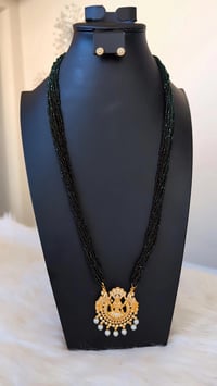 Image 2 of Geeta Long American Diamond Hydrocrystal (Laxmi Temple) Necklace Only