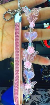 Pink Butterfly key chain 