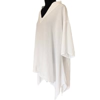 Image 5 of Oh My Gauze White Cotton V Neck Oversize Tunic Top -XXL -Beach Boho
