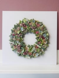 Image 3 of Embroidered Evergreen Wreath