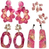 rose petal earrings 