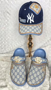 Image 1 of Blue Gorg Girl Crocs & Hat