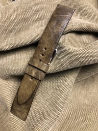 Image 1 of Waxed calfskin vintage watch strap