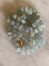 Image 2 of EXTRA LONG AQUAMARINE NECKLACE 