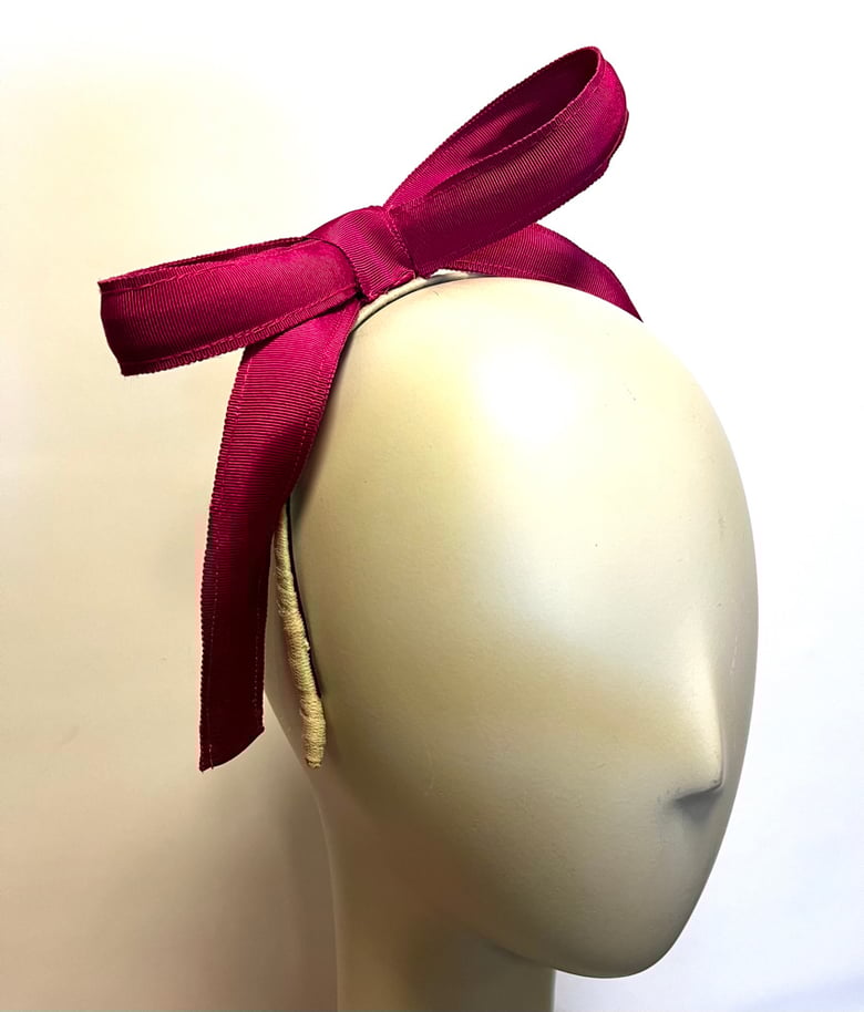 Image of Hot pink grosgrain bow