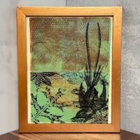 ART - Encaustic Copper & Verdigris Bird