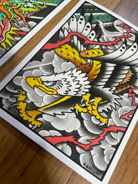 Image 2 of 5x7 Eagle and Dragon print set 