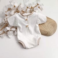 Image 1 of Newborn boys bodysuit Jasper | off white | beige