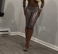 Image 4 of Mesh Leggings(Light Grey)