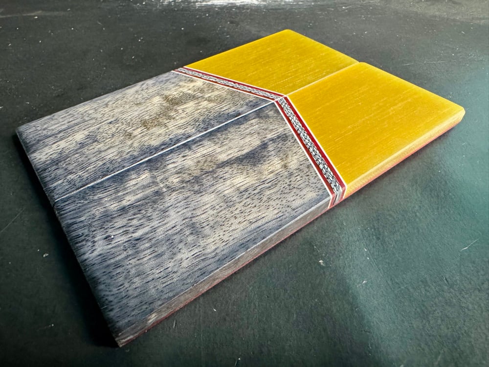 Image of Lager G10 & Curly Mango Segmented Knife Scales