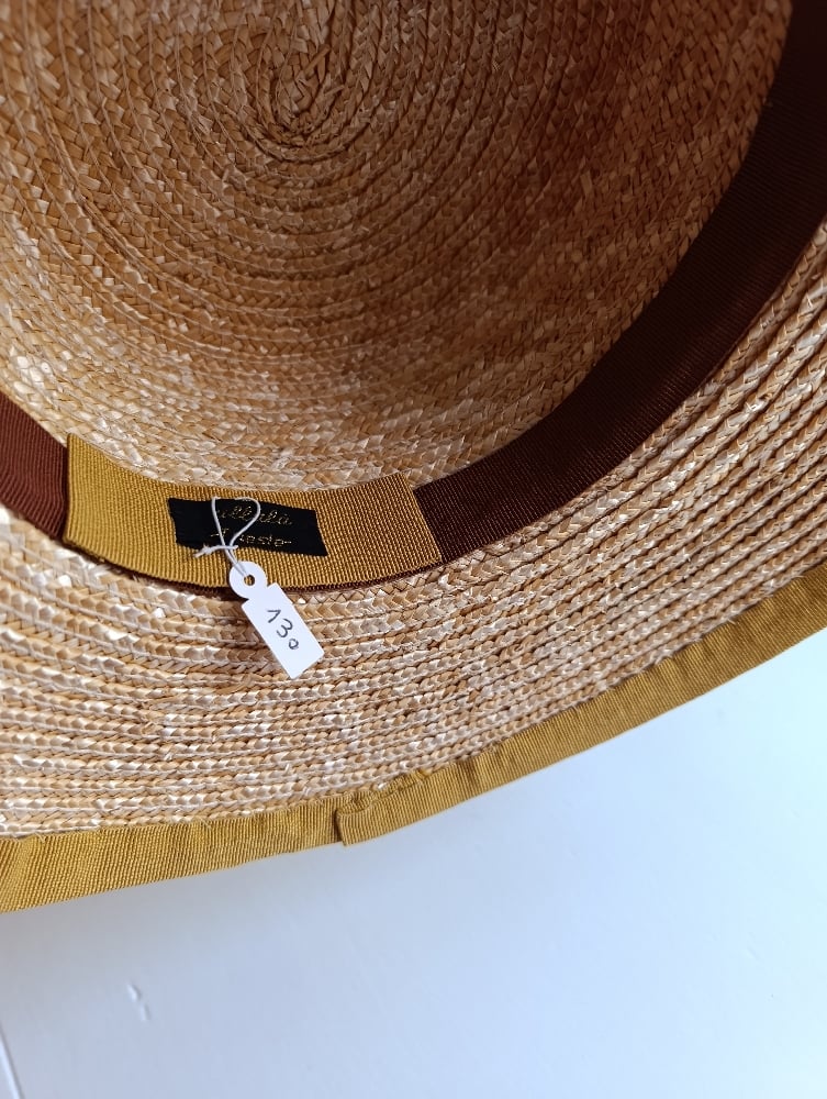 Image of Cappello Pamela tesa e fascia Toile de Jouy